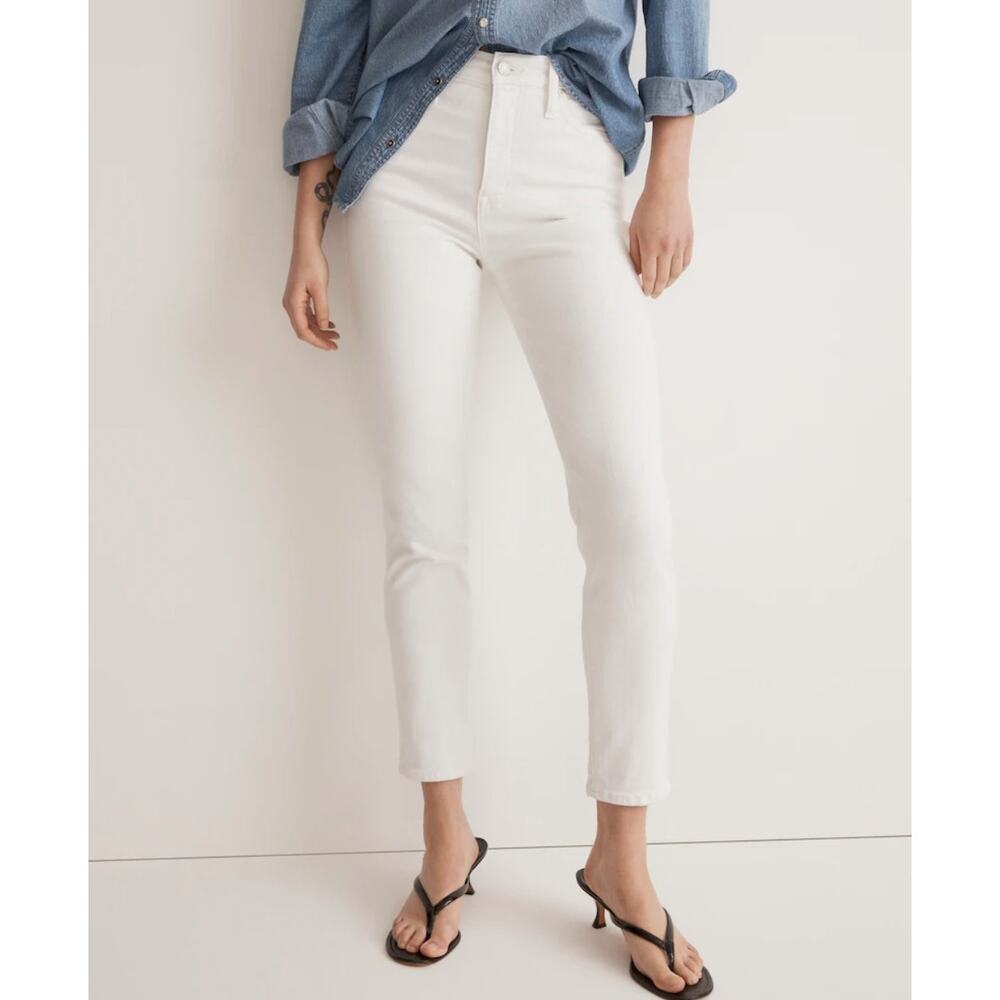 NWT Madewell Stovepipe Jeans in Pure White MC636